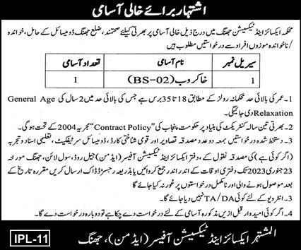 Excise and Taxation Punjab Jobs 2023